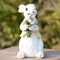 Easter Bunny Decorations Spring Home Decor Bunny Figurines(Spring White Rabbit) 3.5 x 6.81 x 4.72 inches